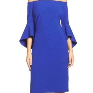 NWT Nordstrom Chelsea28 Off Shoulder Bell Sleeve Dress - Size 12
